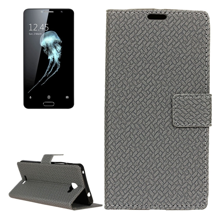 For Alcatel Flash Plus 2 Weaving Texture Horizontal Flip PU Leather Case with Magnetic Buckle & Holder & Card Slots & Wallet & Photo Frame
