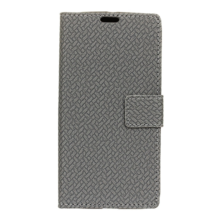 For Alcatel Flash Plus 2 Weaving Texture Horizontal Flip PU Leather Case with Magnetic Buckle & Holder & Card Slots & Wallet & Photo Frame