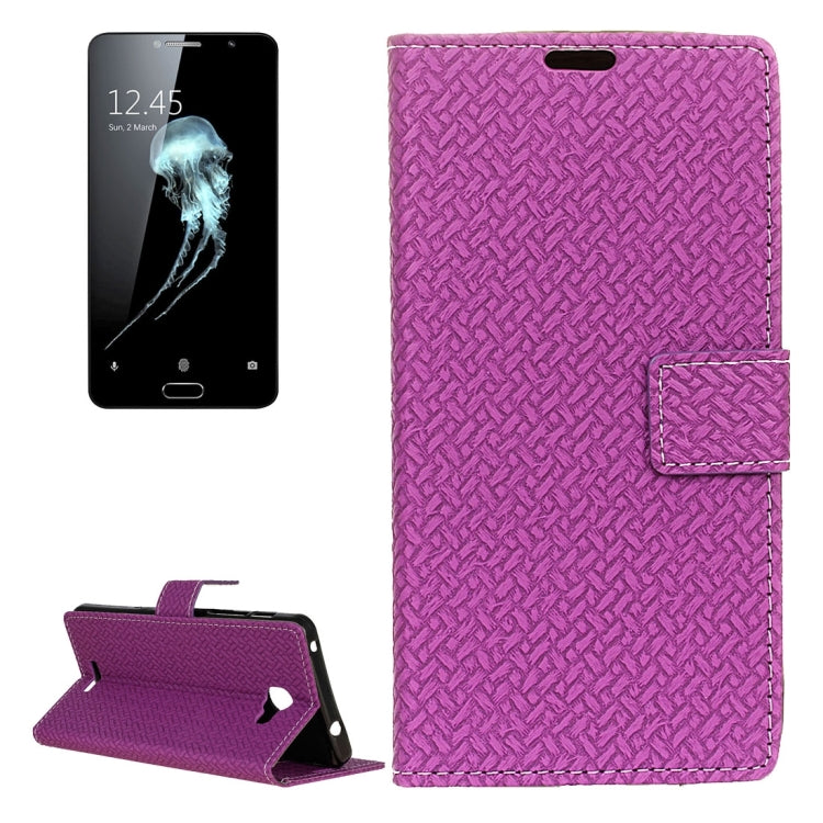 For Alcatel Flash Plus 2 Weaving Texture Horizontal Flip PU Leather Case with Magnetic Buckle & Holder & Card Slots & Wallet & Photo Frame