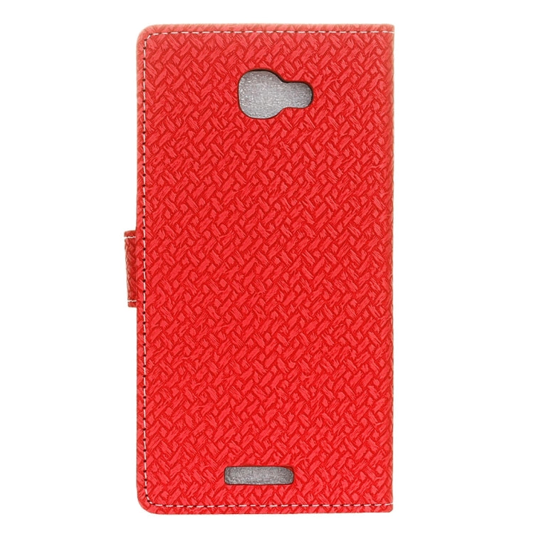 For Alcatel Flash Plus 2 Weaving Texture Horizontal Flip PU Leather Case with Magnetic Buckle & Holder & Card Slots & Wallet & Photo Frame