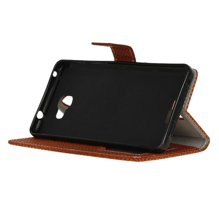 For Alcatel Flash Plus 2 Weaving Texture Horizontal Flip PU Leather Case with Magnetic Buckle & Holder & Card Slots & Wallet & Photo Frame