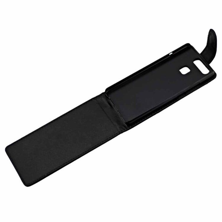 For Huawei  P9 Plain Texture Vertical Flip Leather Case Waist Bag with Magnetic Buckle(Black)