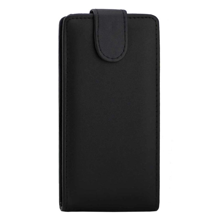 For Sony Xperia X Performance Plain Texture Vertical Flip Leather Case Waist Bag with Magnetic Buckle(Black)