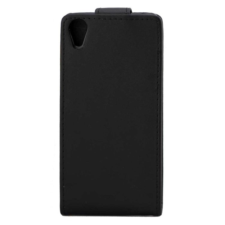 For Sony Xperia X Performance Plain Texture Vertical Flip Leather Case Waist Bag with Magnetic Buckle(Black)