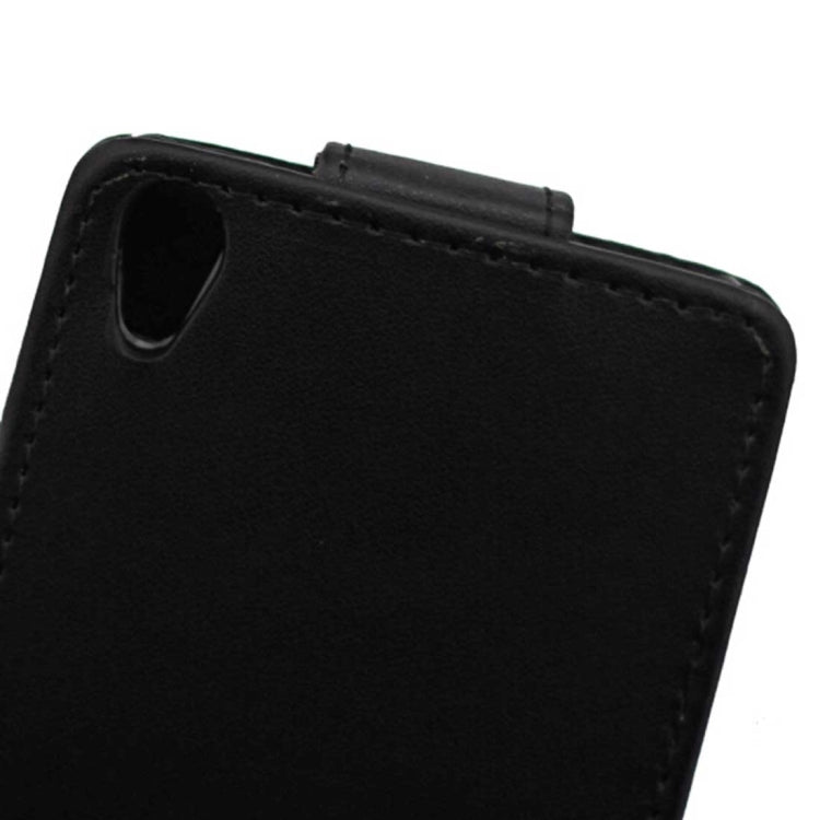 For Sony Xperia XA Plain Texture Vertical Flip Leather Case Waist Bag with Magnetic Buckle(Black)