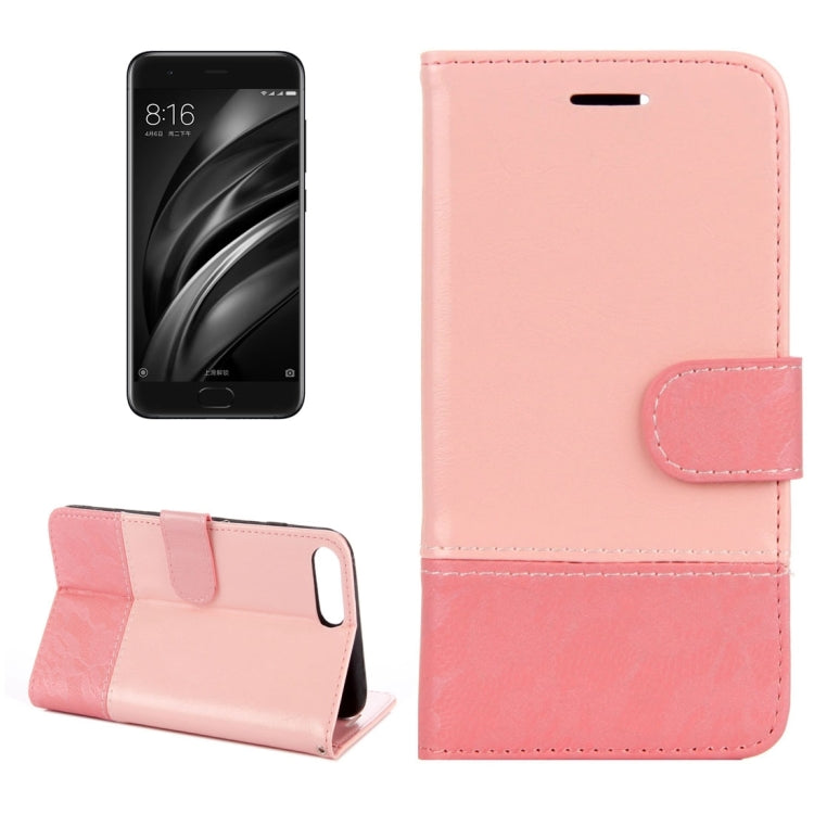 For Xiaomi  Mi 6 Lace Stitching Leather Case with Card Slots & Holder & Wallet