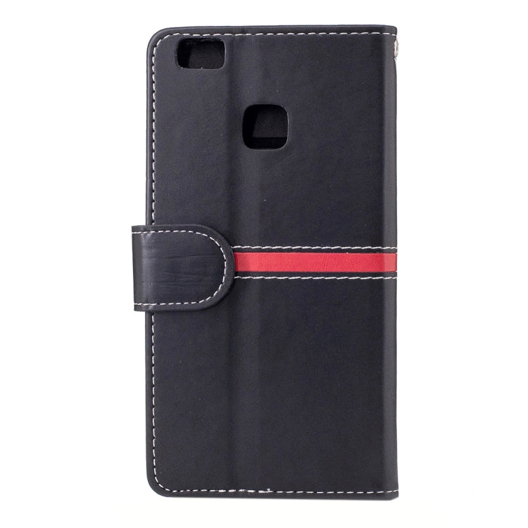 For Huawei  P9 Lite Crazy Horse Texture PU Leather Horizontal Flip Leather Case with Holder & Card Slots & Wallet & Photo Frame & Lanyard