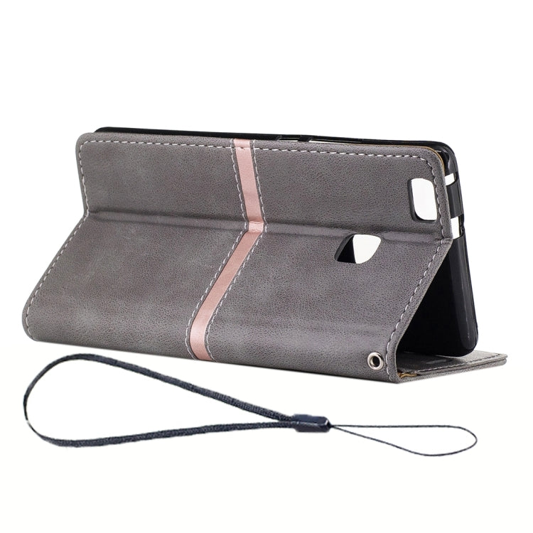 For Huawei  P9 Lite Crazy Horse Texture PU Leather Horizontal Flip Leather Case with Holder & Card Slots & Wallet & Photo Frame & Lanyard