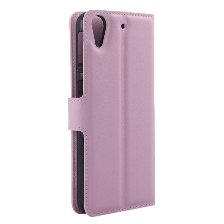 For HTC Desire 650 Litchi Texture Horizontal Flip Leather Case with Holder & Card Slots & Wallet