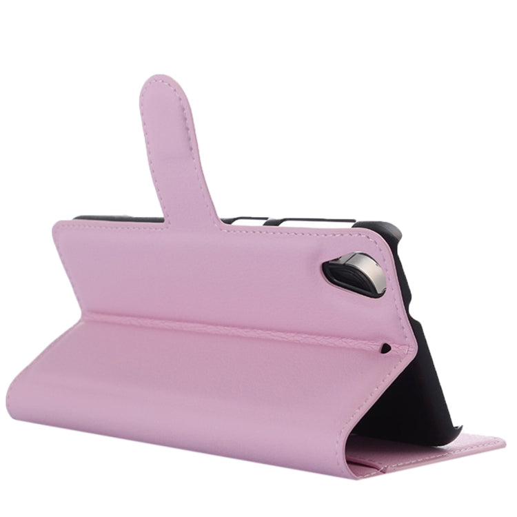 For HTC Desire 650 Litchi Texture Horizontal Flip Leather Case with Holder & Card Slots & Wallet