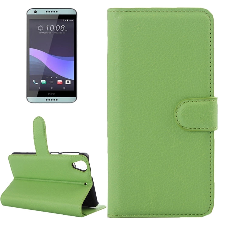 For HTC Desire 650 Litchi Texture Horizontal Flip Leather Case with Holder & Card Slots & Wallet