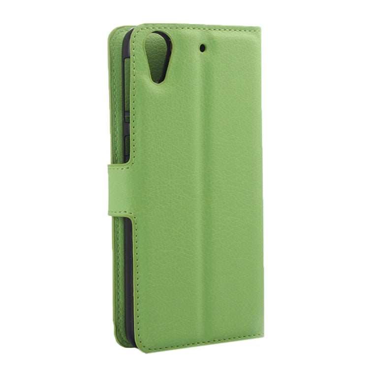 For HTC Desire 650 Litchi Texture Horizontal Flip Leather Case with Holder & Card Slots & Wallet