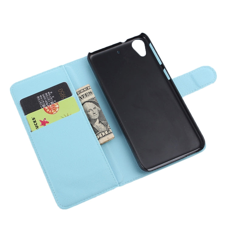For HTC Desire 650 Litchi Texture Horizontal Flip Leather Case with Holder & Card Slots & Wallet