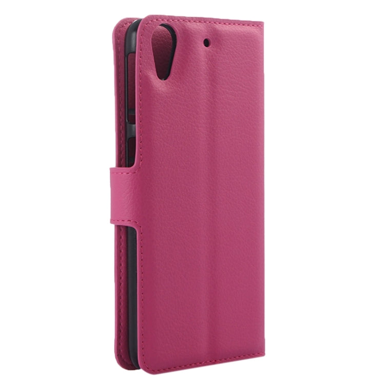 For HTC Desire 650 Litchi Texture Horizontal Flip Leather Case with Holder & Card Slots & Wallet