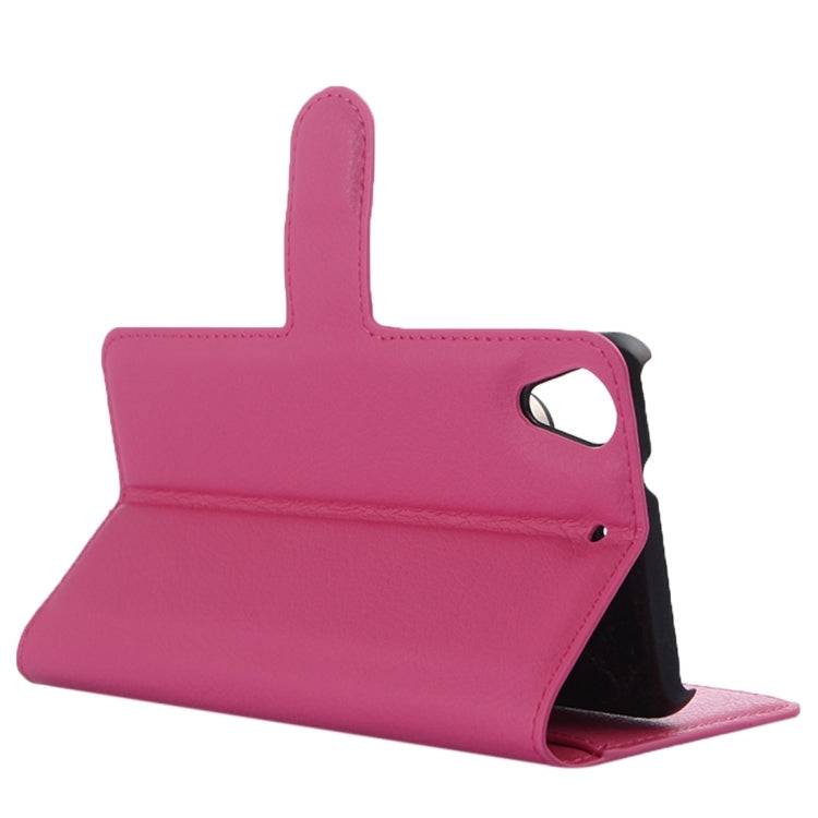 For HTC Desire 650 Litchi Texture Horizontal Flip Leather Case with Holder & Card Slots & Wallet