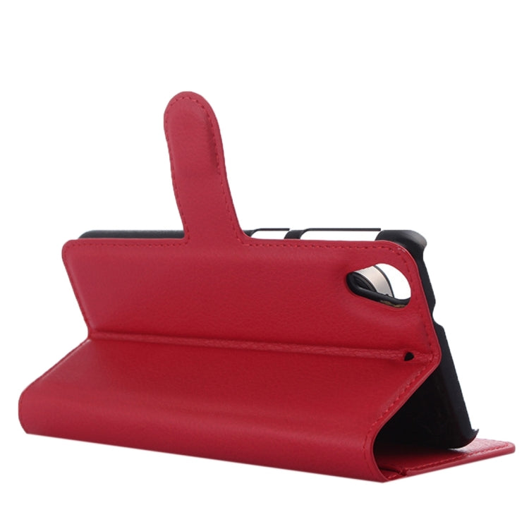 For HTC Desire 650 Litchi Texture Horizontal Flip Leather Case with Holder & Card Slots & Wallet