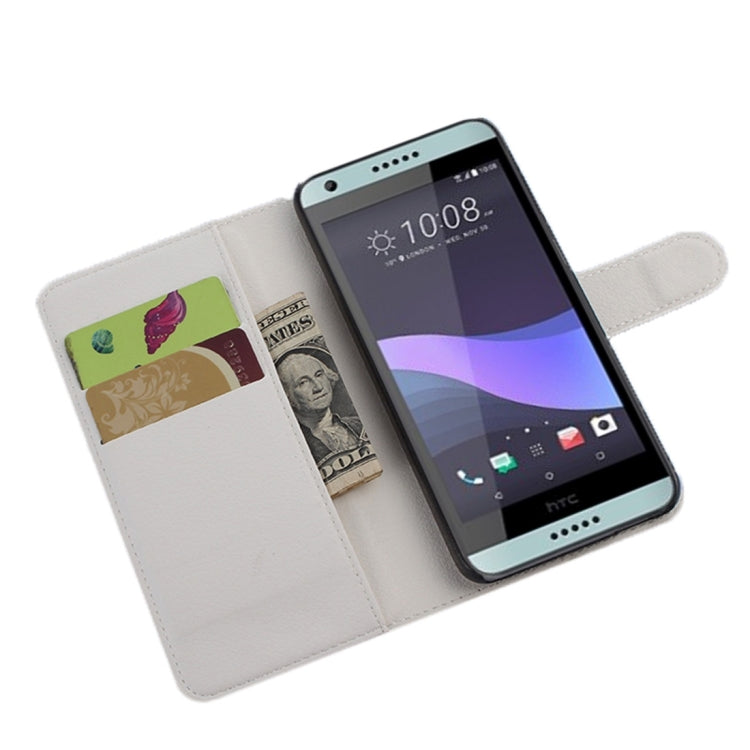 For HTC Desire 650 Litchi Texture Horizontal Flip Leather Case with Holder & Card Slots & Wallet