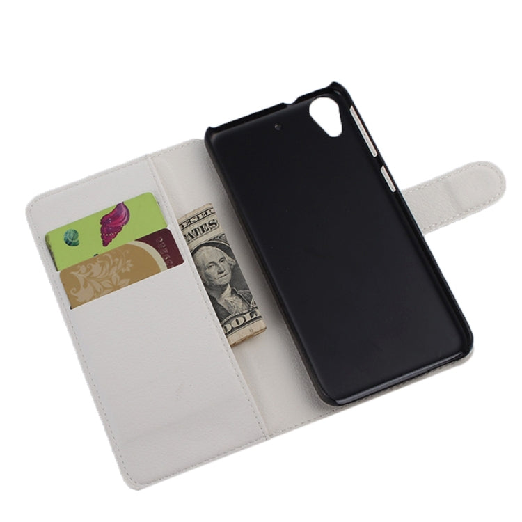 For HTC Desire 650 Litchi Texture Horizontal Flip Leather Case with Holder & Card Slots & Wallet