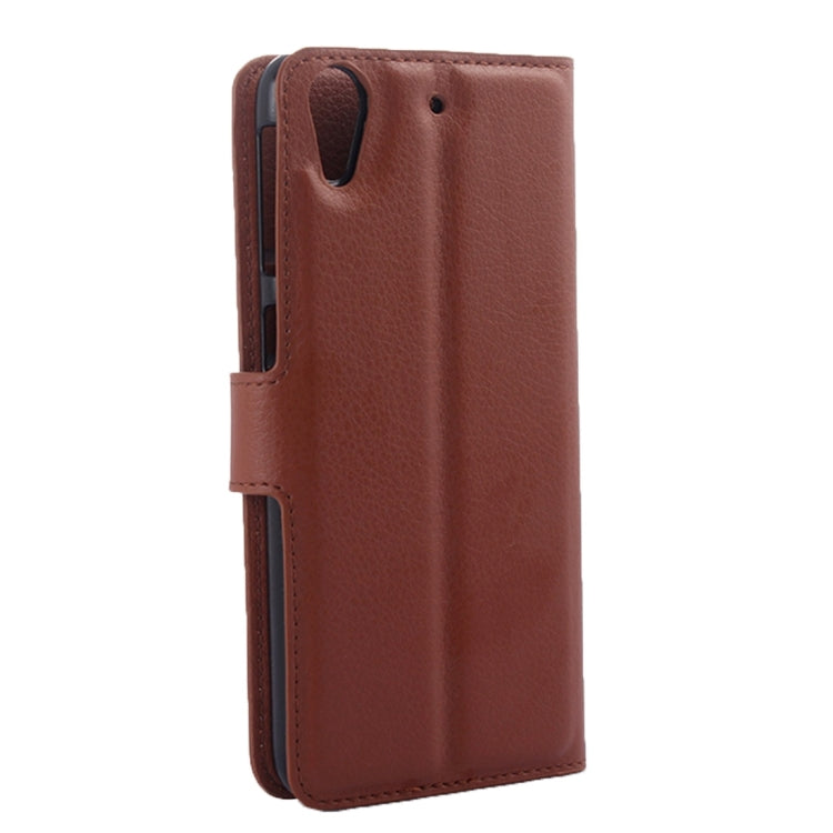 For HTC Desire 650 Litchi Texture Horizontal Flip Leather Case with Holder & Card Slots & Wallet