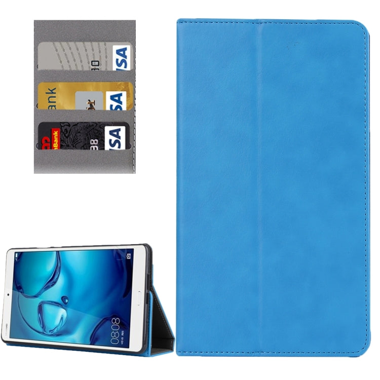 For Huawei  MediaPad M3 8.4 inch Cowhide Texture Horizontal Flip Leather Case with Holder & Card Slot & Wallet & Hand Strap & Sleep / Wake-up Function