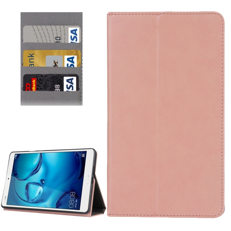 For Huawei  MediaPad M3 8.4 inch Cowhide Texture Horizontal Flip Leather Case with Holder & Card Slot & Wallet & Hand Strap & Sleep / Wake-up Function
