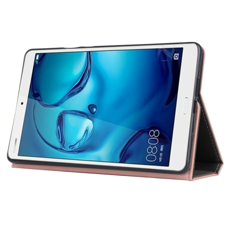 For Huawei  MediaPad M3 8.4 inch Cowhide Texture Horizontal Flip Leather Case with Holder & Card Slot & Wallet & Hand Strap & Sleep / Wake-up Function