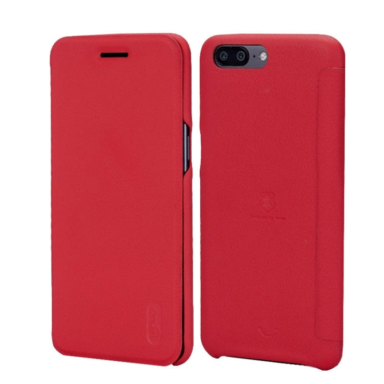 Lenuo for OnePlus 5 PU+PC Litchi Texture Horizontal Flip Leather Case with Card Slots