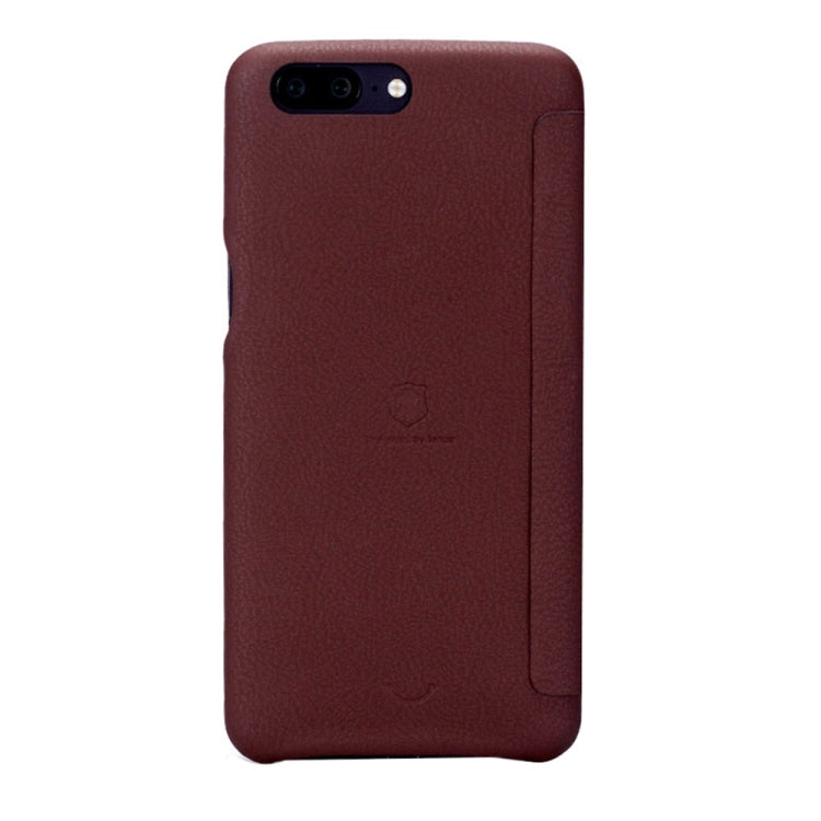 Lenuo for OnePlus 5 PU+PC Litchi Texture Horizontal Flip Leather Case with Card Slots