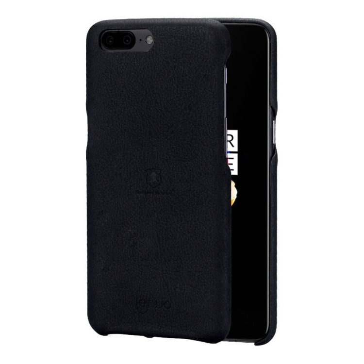 Lenuo for OnePlus 5 Litchi Texture PU + PC Paste Skin Protective Case