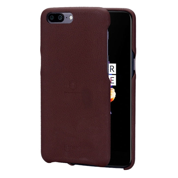 Lenuo for OnePlus 5 Litchi Texture PU + PC Paste Skin Protective Case