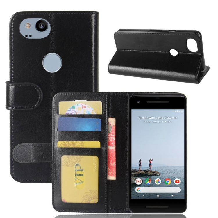 For Google Pixel 2 Crazy Horse Texture Horizontal Flip Leather Case with Holder & Card Slots & Wallet & Photo Frame