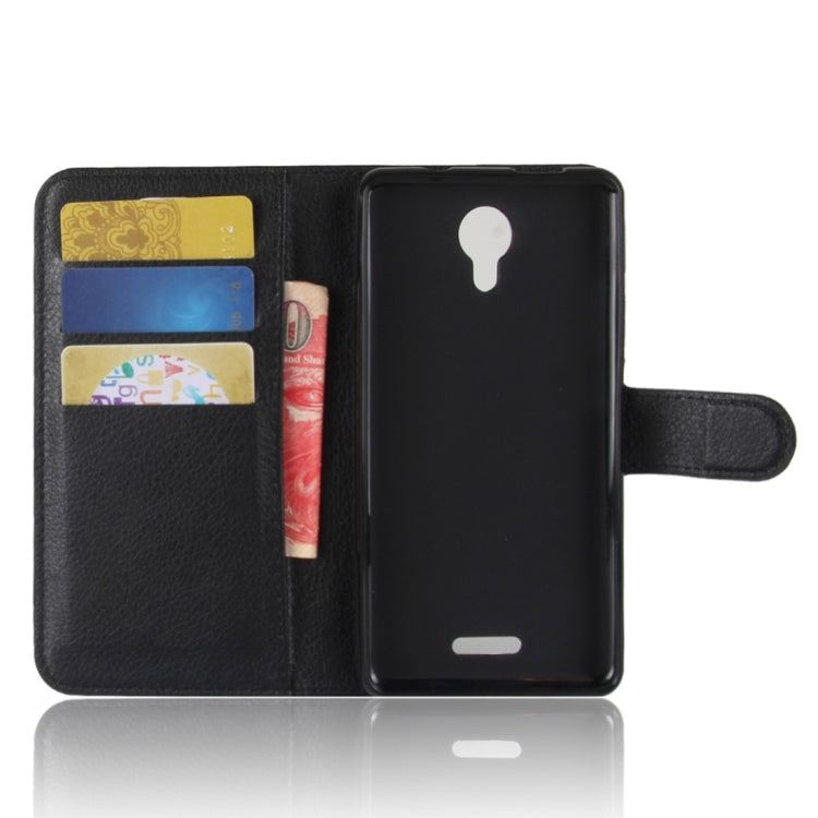 For Wiko Jerry 2 Litchi Texture Horizontal Flip Leather Case with Holder & Card Slots & Wallet