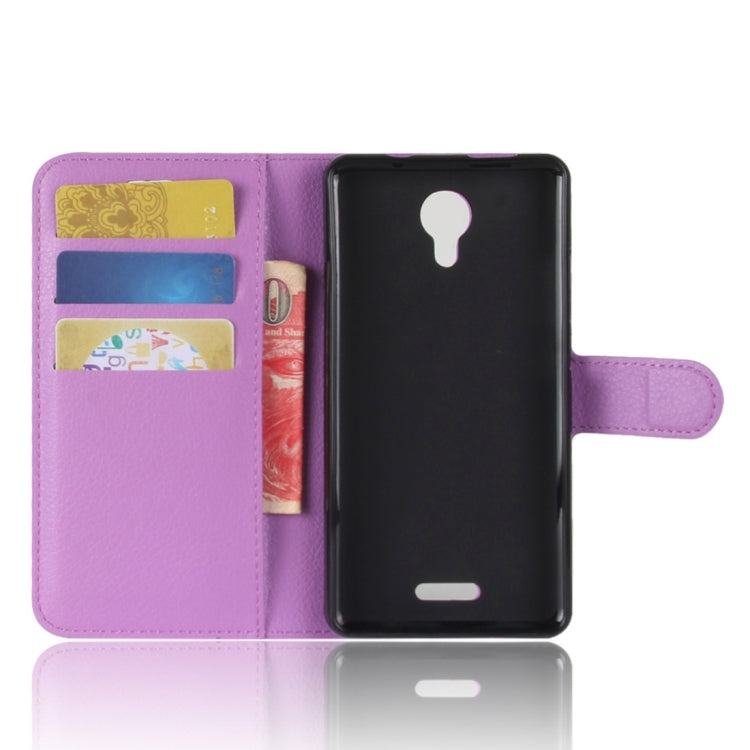 For Wiko Jerry 2 Litchi Texture Horizontal Flip Leather Case with Holder & Card Slots & Wallet