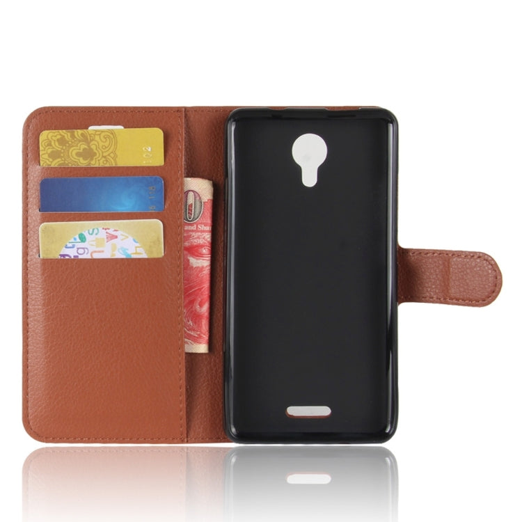 For Wiko Jerry 2 Litchi Texture Horizontal Flip Leather Case with Holder & Card Slots & Wallet