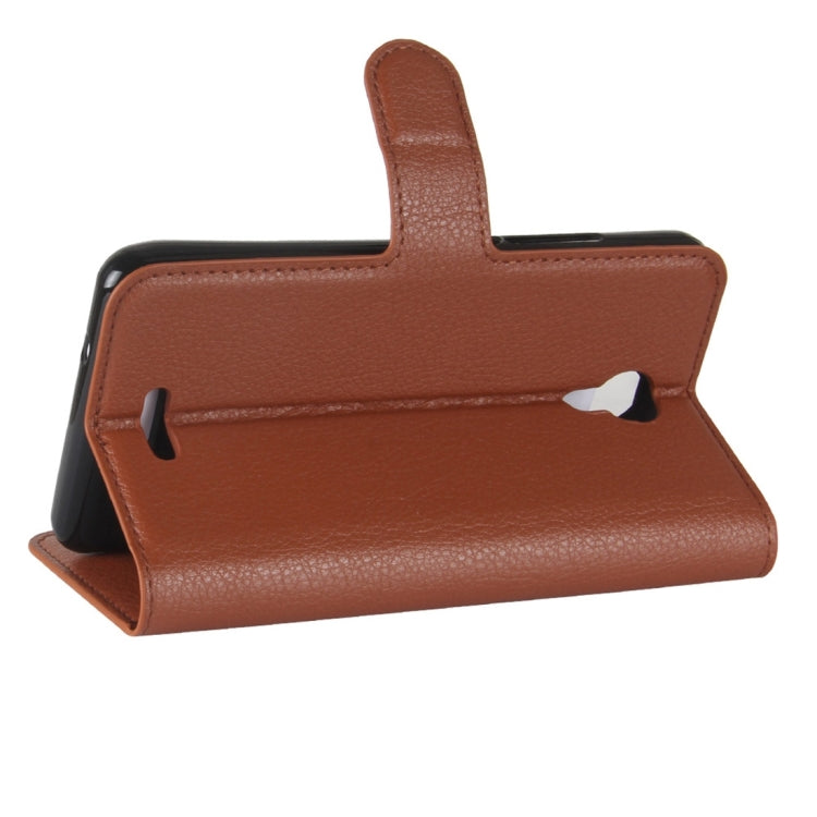 For Wiko Jerry 2 Litchi Texture Horizontal Flip Leather Case with Holder & Card Slots & Wallet