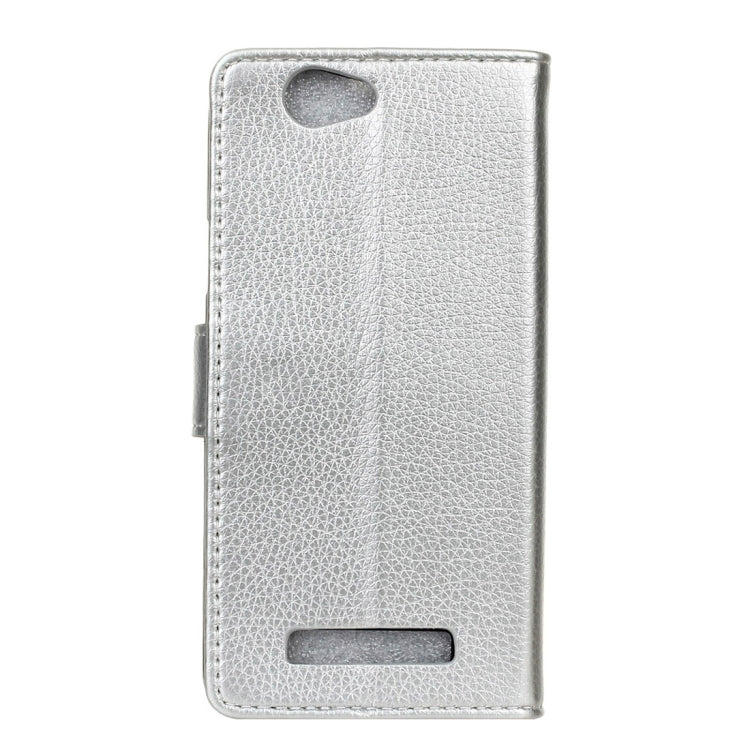 For Wileyfox Spark Litchi Texture Horizontal Flip Leather Case with Holder & Card Slots & Wallet