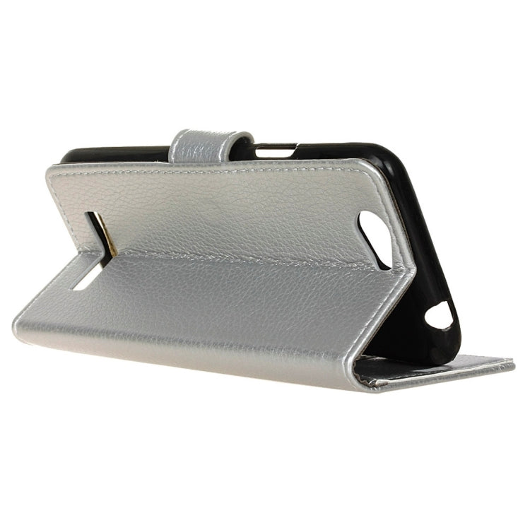 For Wileyfox Spark Litchi Texture Horizontal Flip Leather Case with Holder & Card Slots & Wallet