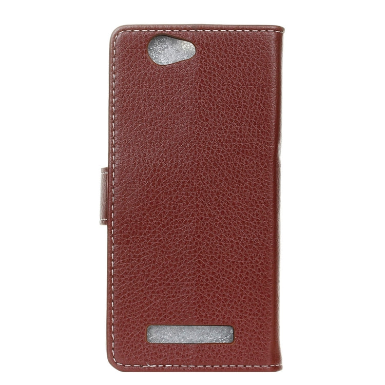 For Wileyfox Spark Litchi Texture Horizontal Flip Leather Case with Holder & Card Slots & Wallet