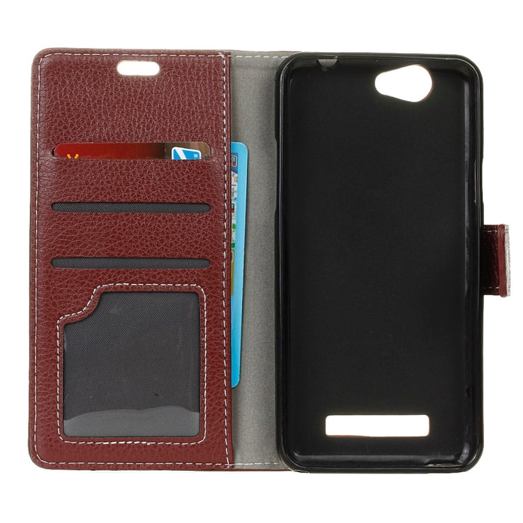 For Wileyfox Spark Litchi Texture Horizontal Flip Leather Case with Holder & Card Slots & Wallet