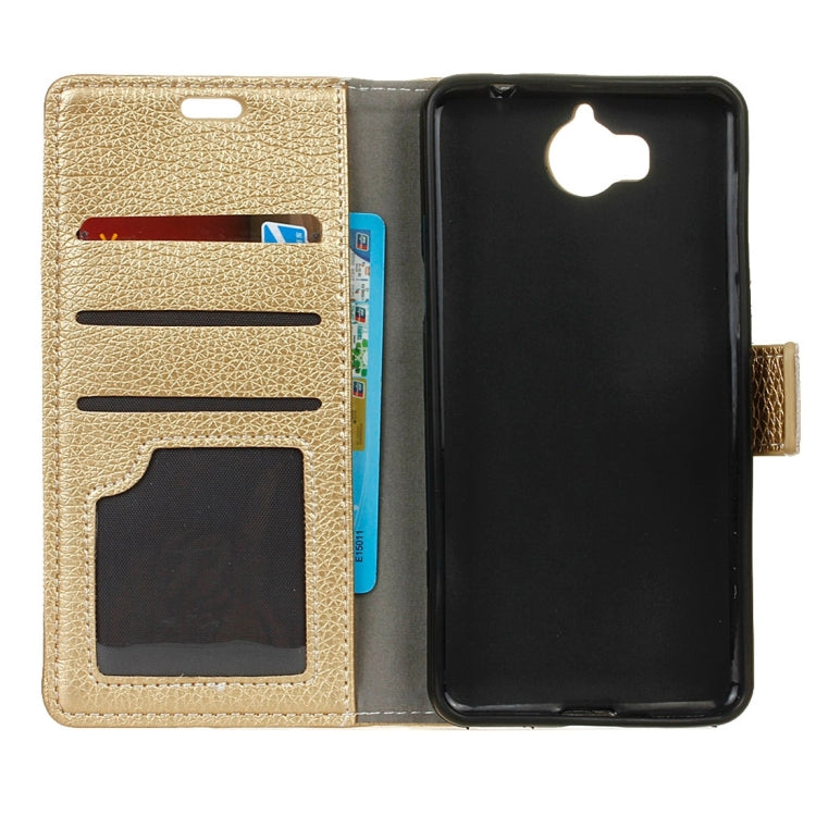 For Huawei  Y5 (2017) Litchi Texture Horizontal Flip Leather Case with Holder & Card Slots & Wallet