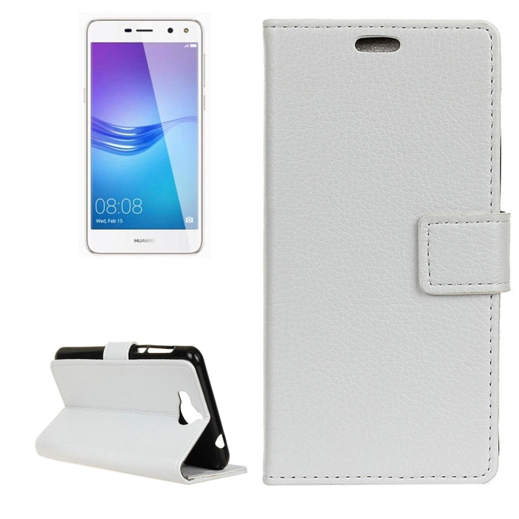 For Huawei  Y5 (2017) Litchi Texture Horizontal Flip Leather Case with Holder & Card Slots & Wallet