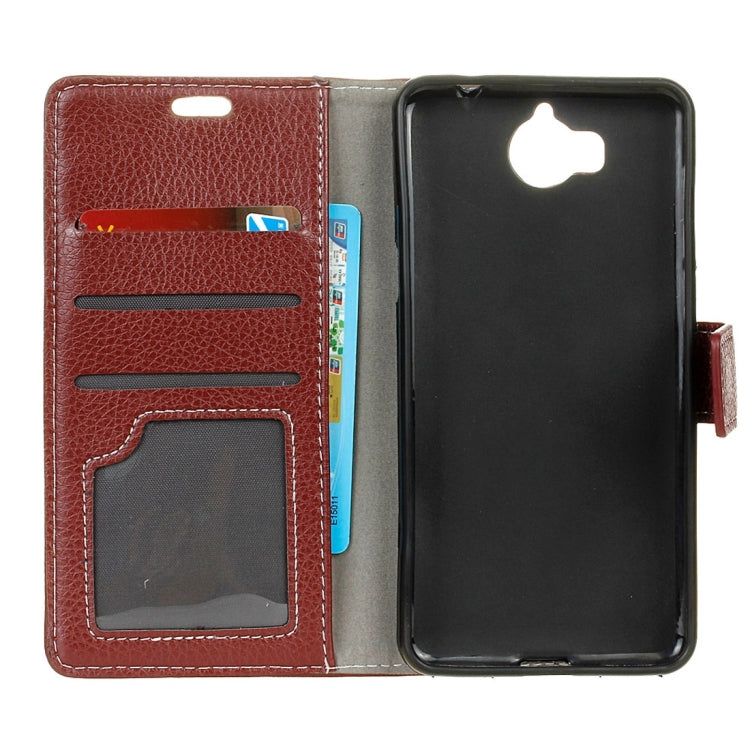 For Huawei  Y5 (2017) Litchi Texture Horizontal Flip Leather Case with Holder & Card Slots & Wallet