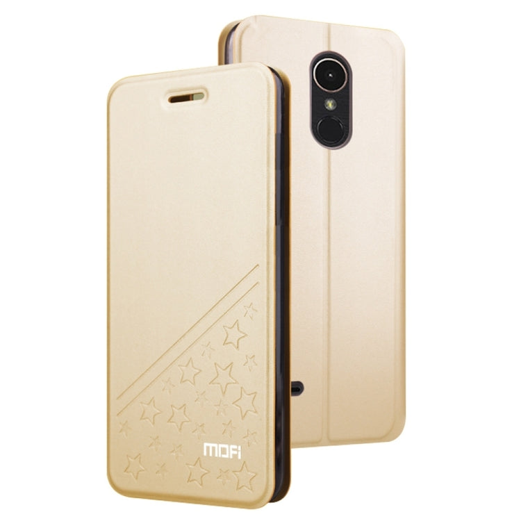 MOFI for LG K10 (2017) PU Five-pointed Star Pattern Horizontal Flip Leather Case with Holder