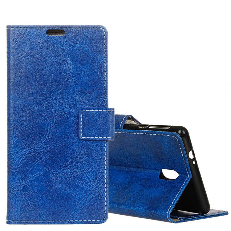 For Meizu  M6 Retro Crazy Horse Texture Horizontal Flip Leather Case with Holder & Card Slots & Wallet & Photo Frame