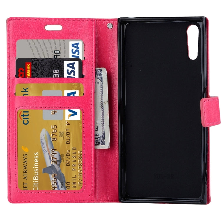 For Sony Xperia XZ Crazy Horse Texture Horizontal Flip PU Leather Case with Holder & Card Slots & Wallet & Lanyard