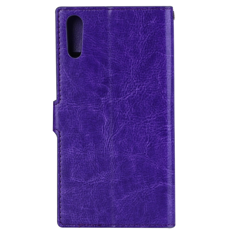 For Sony Xperia XZ Crazy Horse Texture Horizontal Flip PU Leather Case with Holder & Card Slots & Wallet & Lanyard