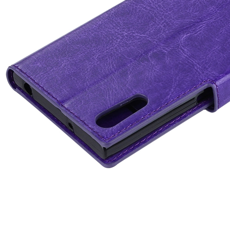 For Sony Xperia XZ Crazy Horse Texture Horizontal Flip PU Leather Case with Holder & Card Slots & Wallet & Lanyard