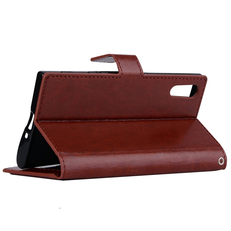 For Sony Xperia XZ Crazy Horse Texture Horizontal Flip PU Leather Case with Holder & Card Slots & Wallet & Lanyard