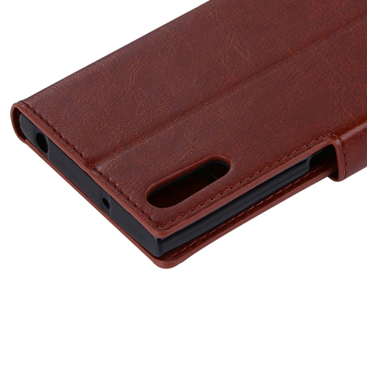 For Sony Xperia XZ Crazy Horse Texture Horizontal Flip PU Leather Case with Holder & Card Slots & Wallet & Lanyard