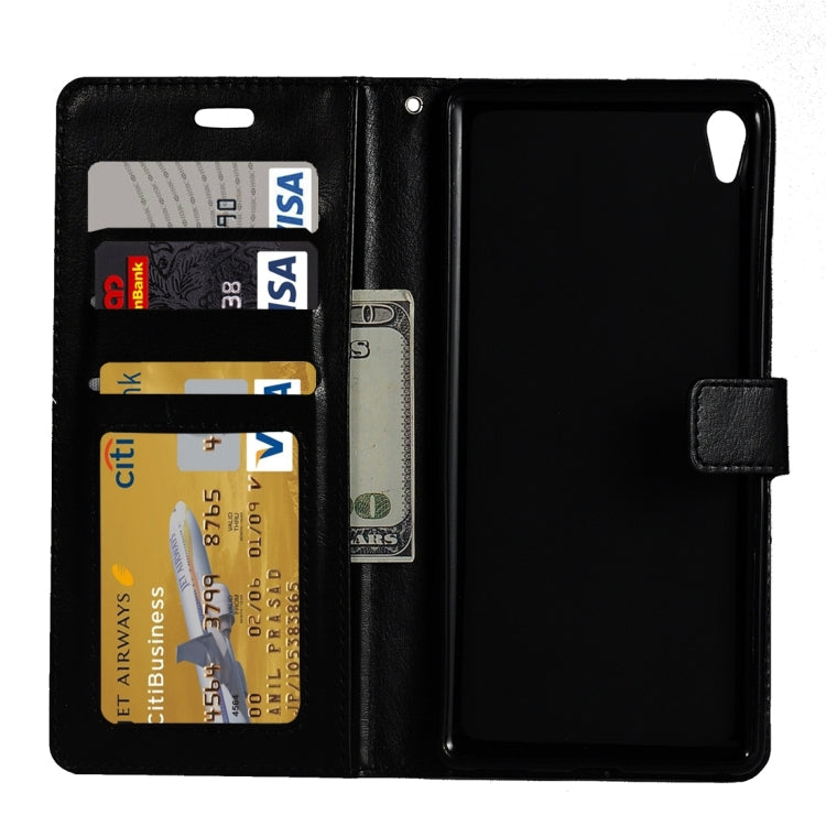 For Sony Xperia C6 Ultra Crazy Horse Texture Horizontal Flip PU Leather Case with Holder & Card Slots & Wallet & Lanyard